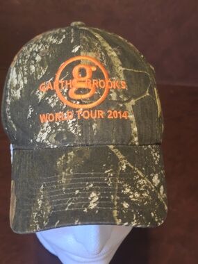 Garth Brooks World Tour 2014 Camo Baseball Cap - Olive/Orange